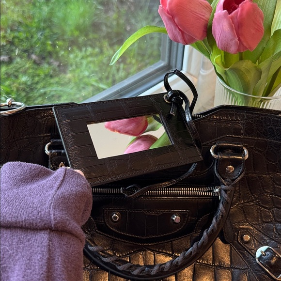 Balenciaga First Croc-Embossed Handbag - Picture 4 of 16